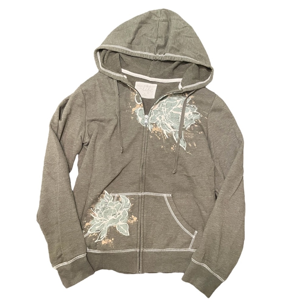 Y2K Women’s Made For Life Green Graphic Zip Up Hoodie